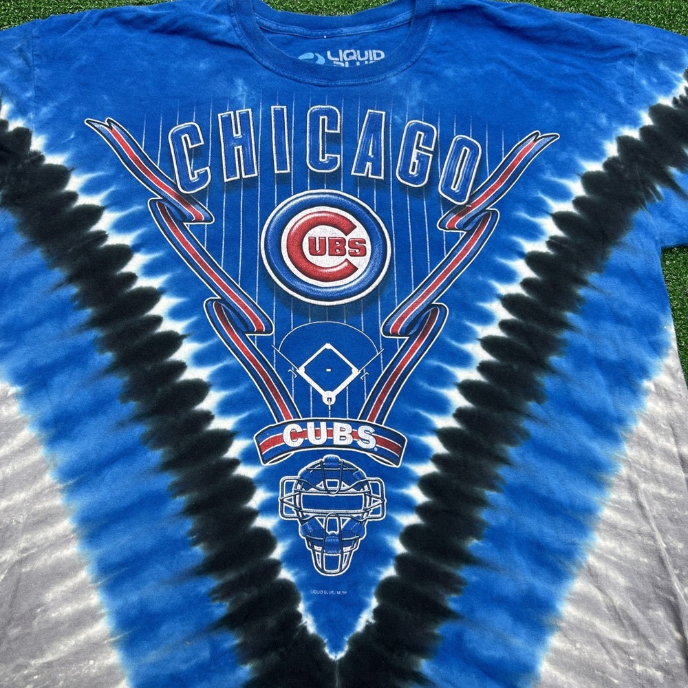 Vtg Y2K Chicago Cubs Mens XL Double Sided Graphic World Series Tie Dye T-shirt